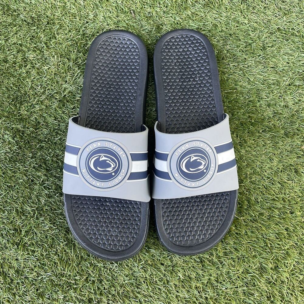 Penn State Nittnay Lions Mens Slides FOCO NCAA SIZE XL 13-14 GRAY BLUE